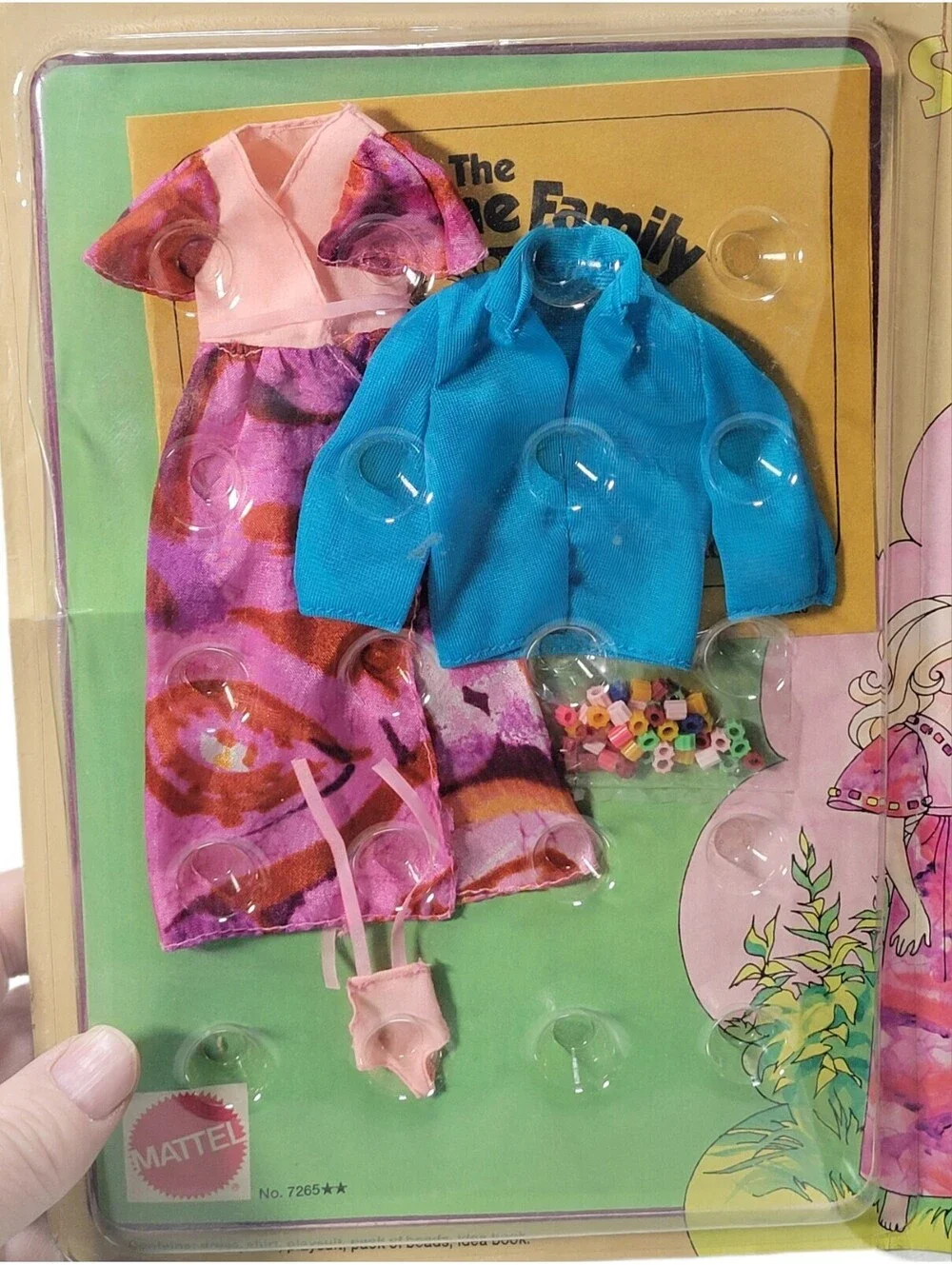 1974 Vintage Mattel The Sunshine Family Doll Dress Up Kit Beads 7265 NOS